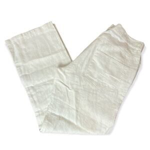 D&G White 100% Loon Wide Leg Pants Women's Size 31